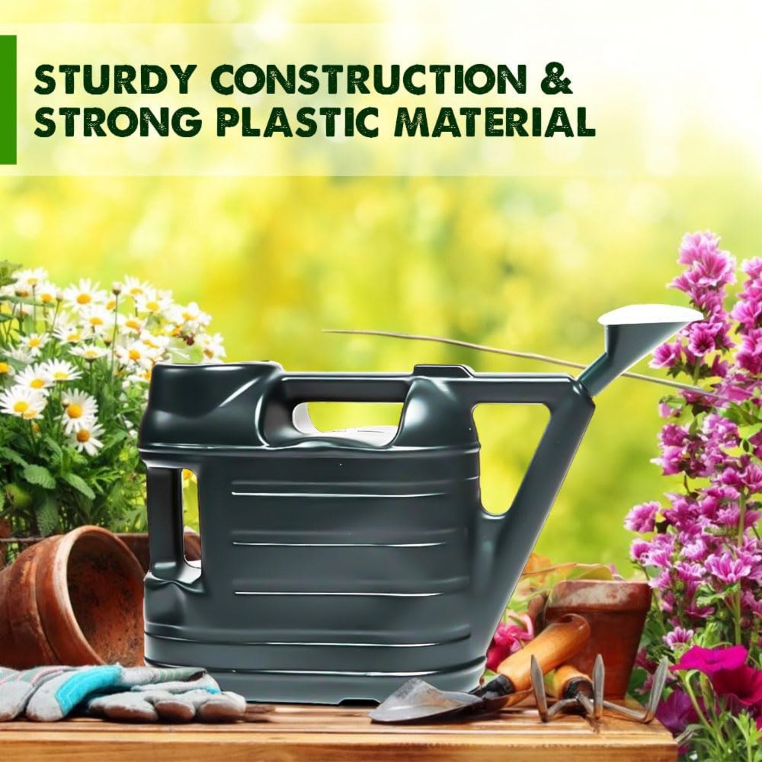 Combo 1L Watering Can Set + 6.5L Capacity, Small Watering Can