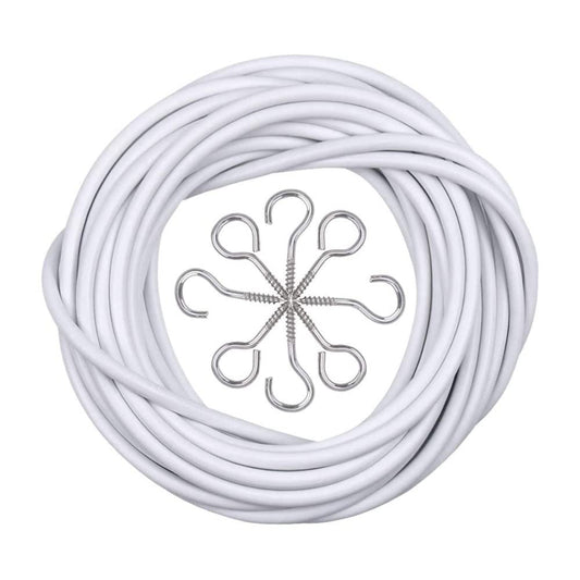Curtain 3M Wire with 6 Hooks and 6 Eyes