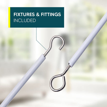 Curtain 3M Wire with 6 Hooks and 6 Eyes