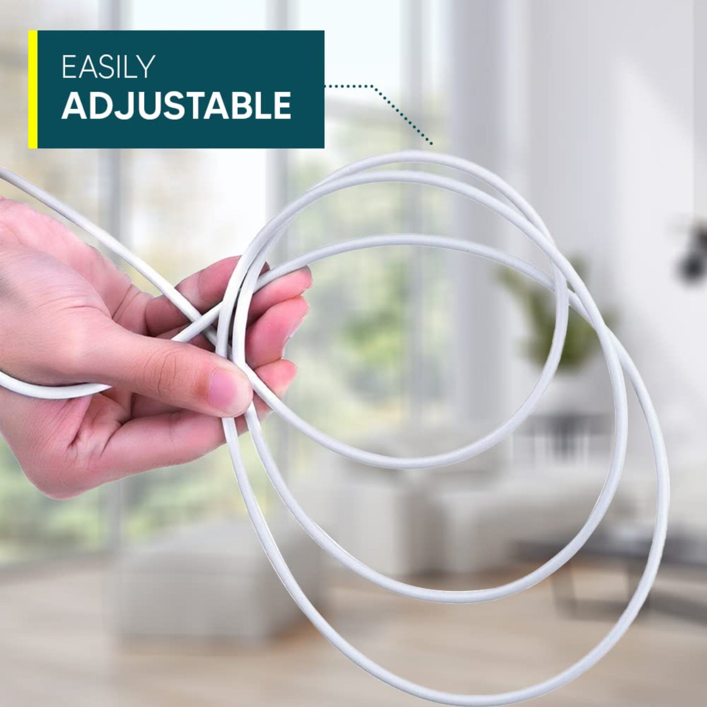 Curtain 3M Wire with 6 Hooks and 6 Eyes