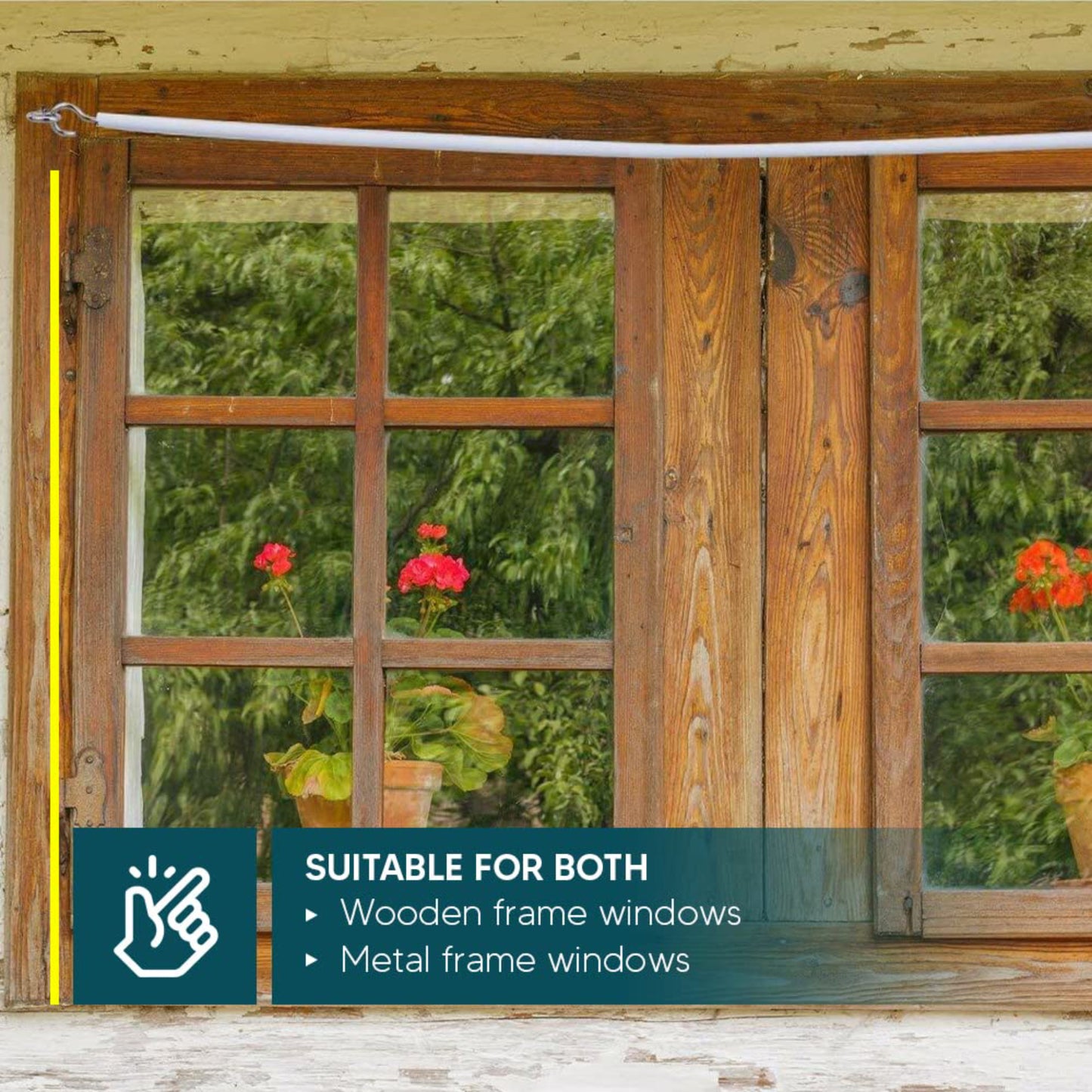 Curtain 3M Wire with 6 Hooks and 6 Eyes