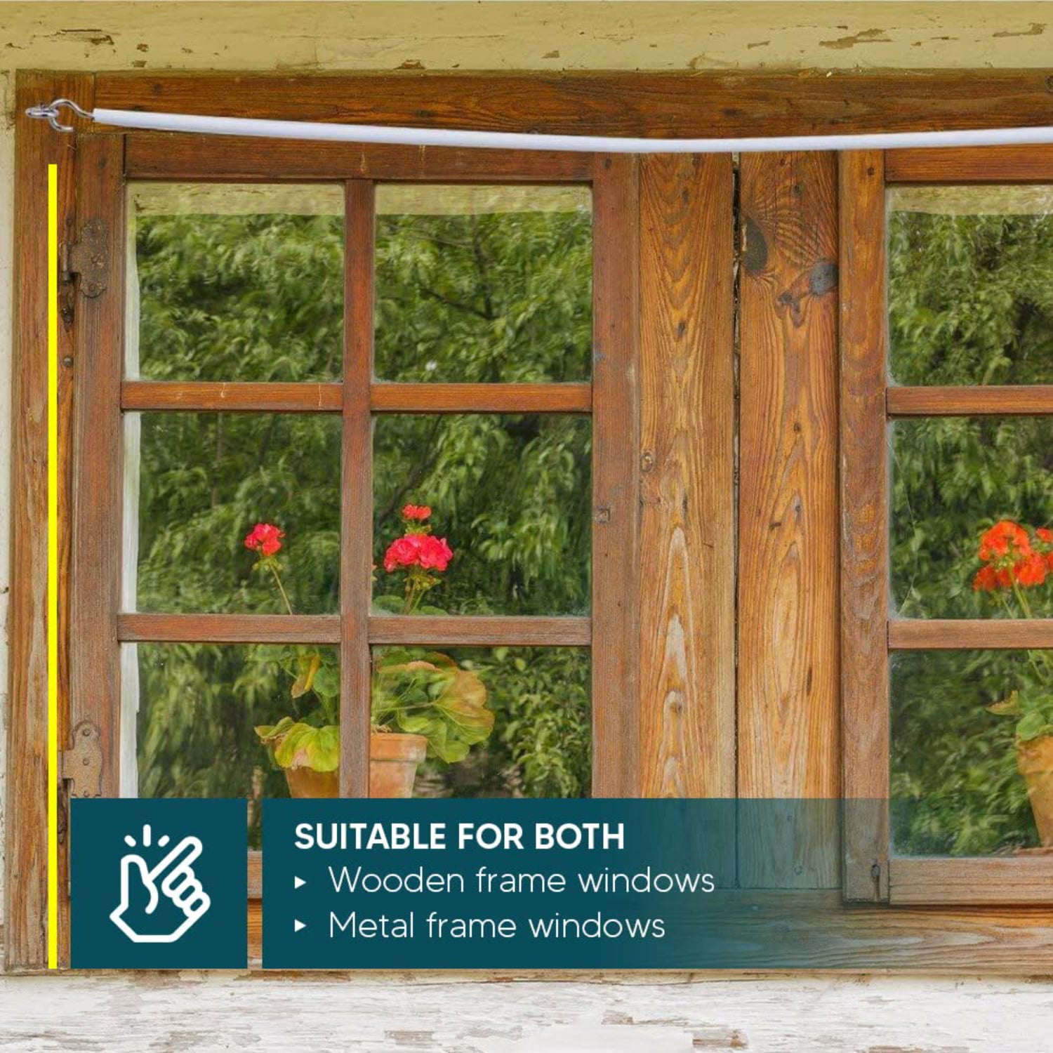 Curtain 3M Wire with 6 Hooks and 6 Eyes