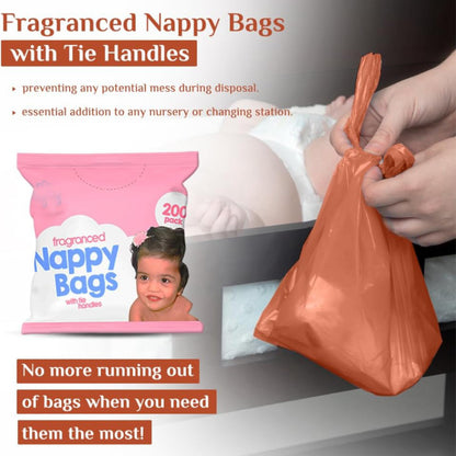 Fragranced Nappy Bags with Tie Handles