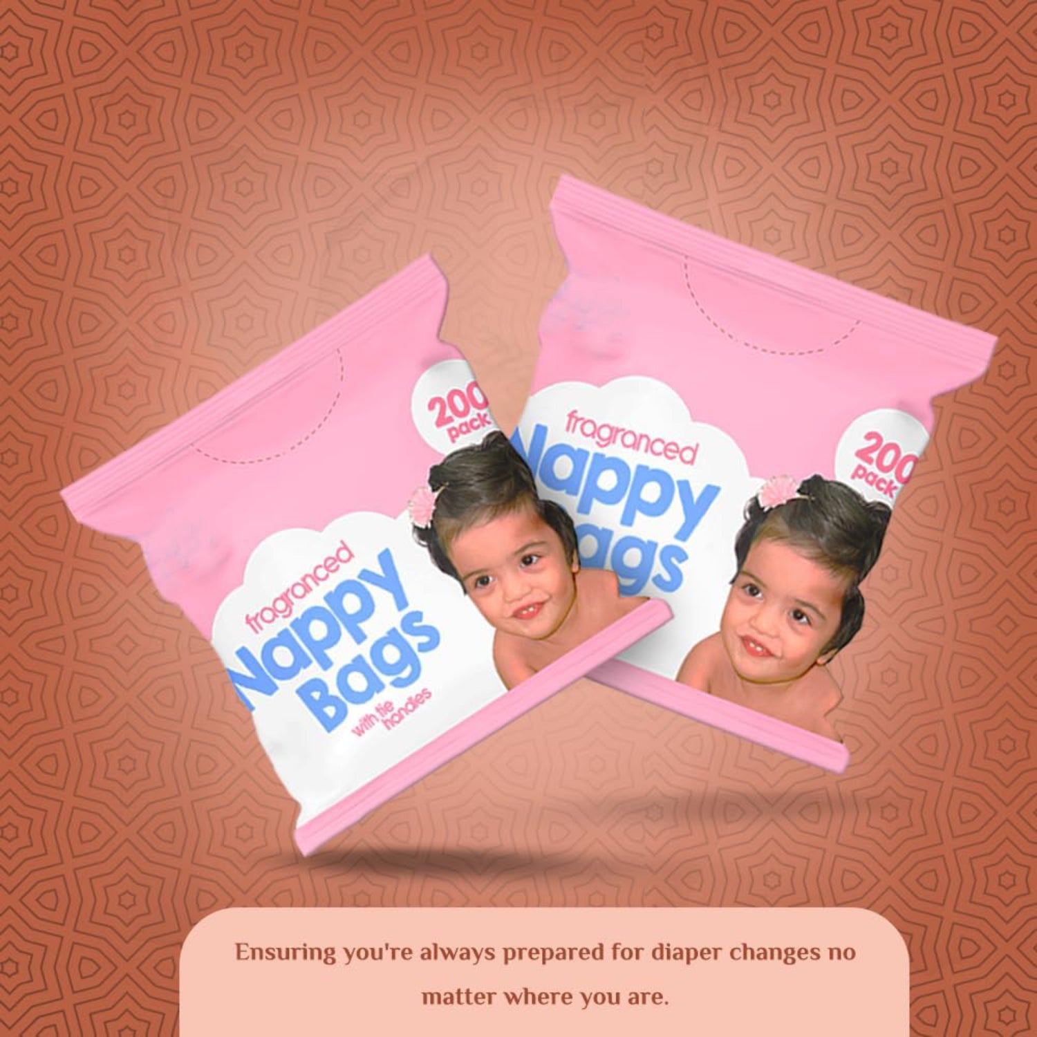 Fragranced Nappy Bags with Tie Handles