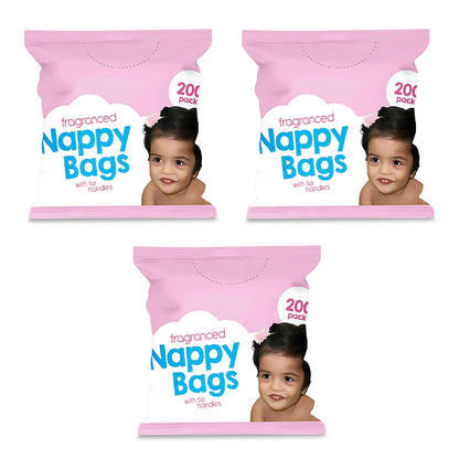 Fragranced Nappy Bags with Tie Handles