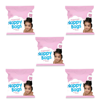 Fragranced Nappy Bags with Tie Handles