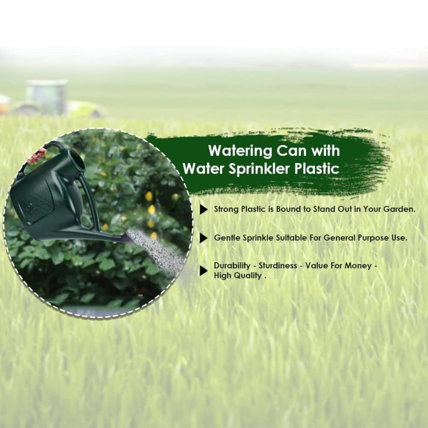 Garden Watering Can - Green, 6L