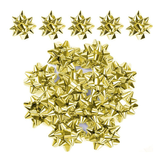 Gold Metallic Gift Bows Self Adhesive
