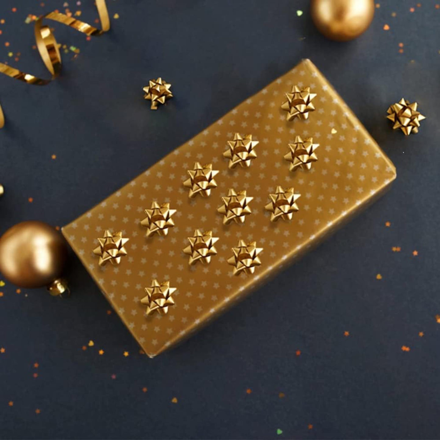 Gold Metallic Gift Bows Self Adhesive