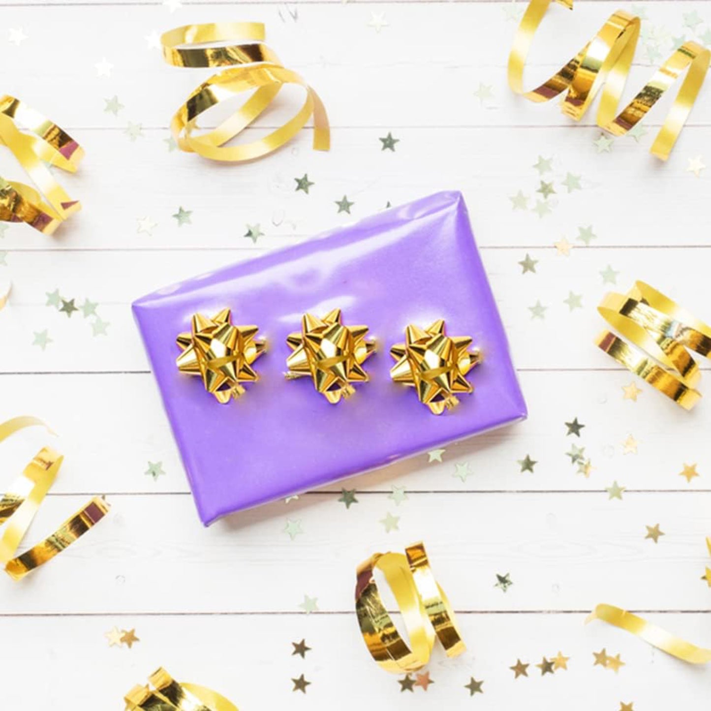 Gold Metallic Gift Bows Self Adhesive