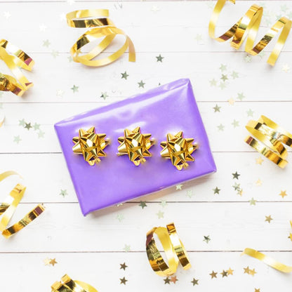 Gold Metallic Gift Bows Self Adhesive