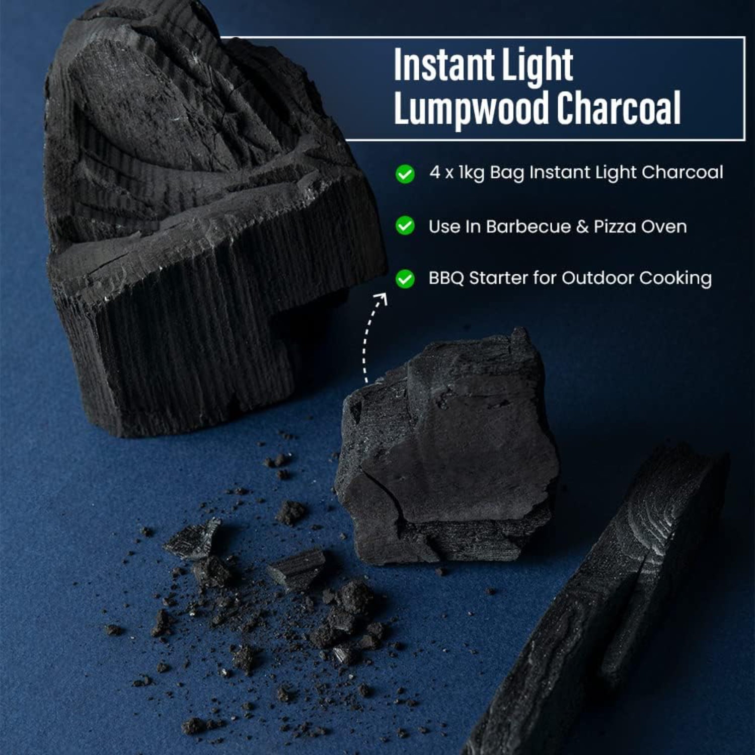 Instant Light Lumpwood Charcoal