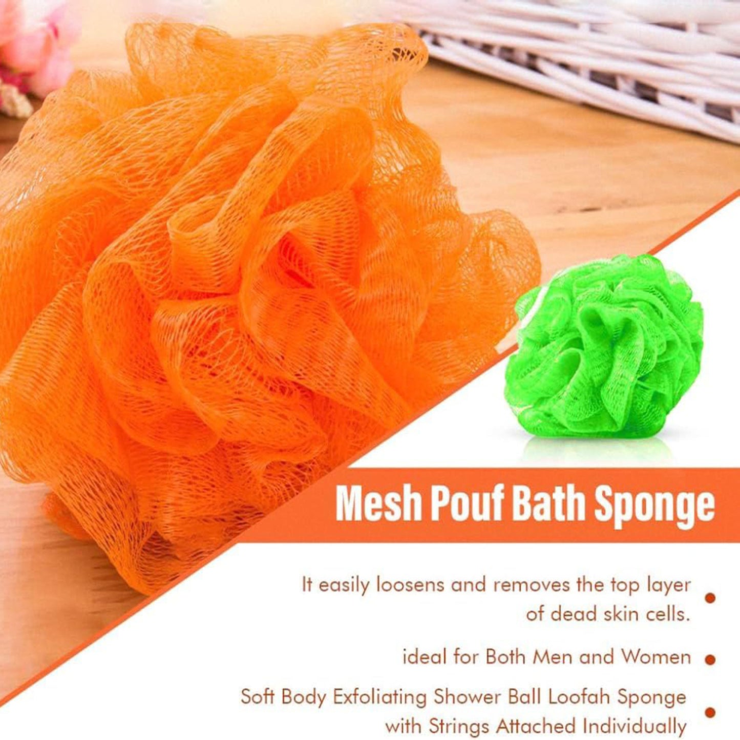 Loofah Ultra Soft Mesh Pouf Bath & Shower Sponges