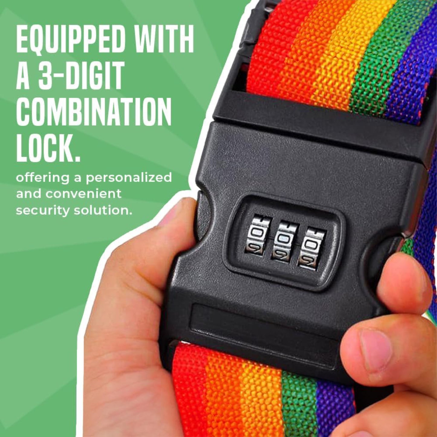 Luggage Straps with Security Lock Clip