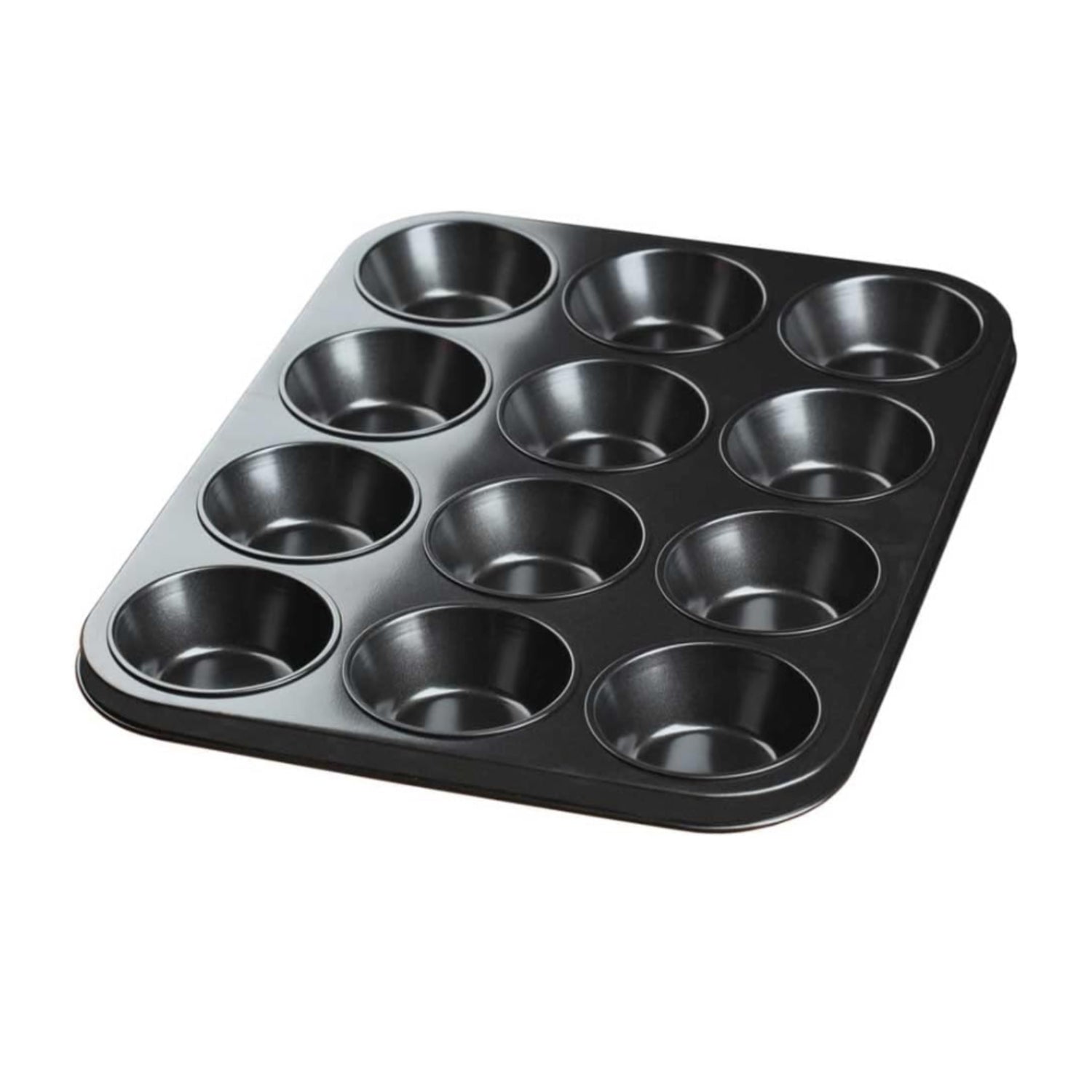 Muffin Nonstick Carbon Steel Material Baking Tray Black