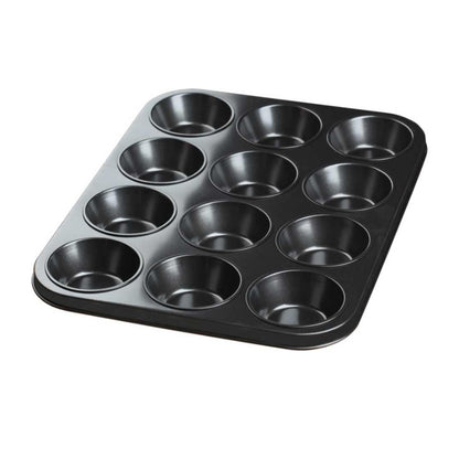 Muffin Nonstick Carbon Steel Material Baking Tray Black