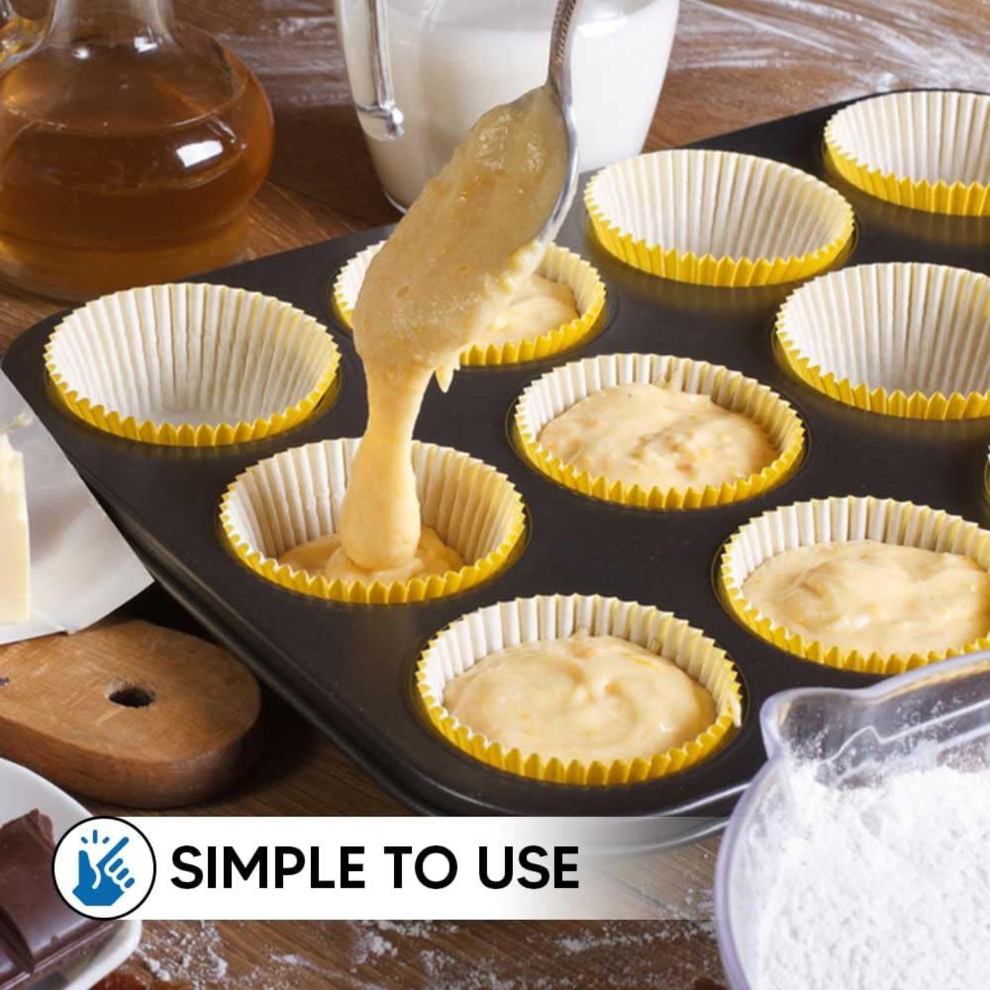 Muffin Nonstick Carbon Steel Material Baking Tray Black