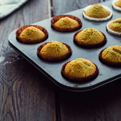 Muffin Nonstick Carbon Steel Material Baking Tray Black