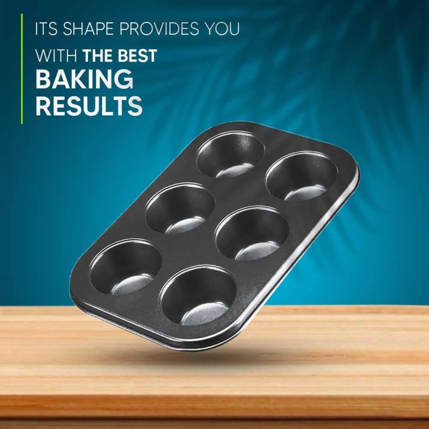 Muffin Nonstick Carbon Steel Material Baking Tray Black