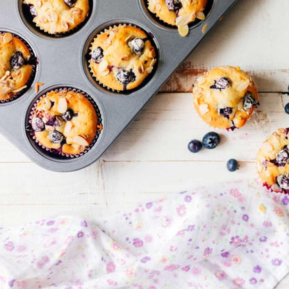 Muffin Nonstick Carbon Steel Material Baking Tray Black