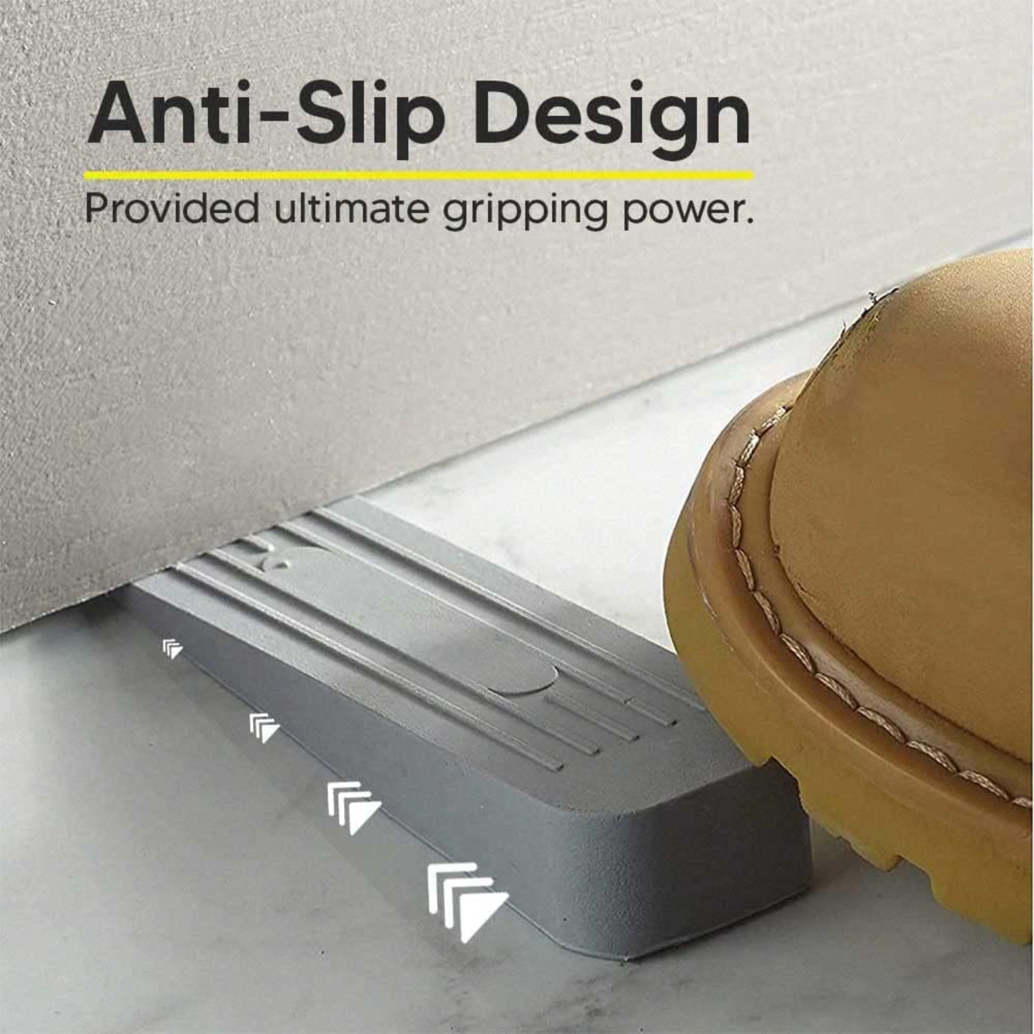 Non-Slip Rubber Door Wedge Stopper for Homes
