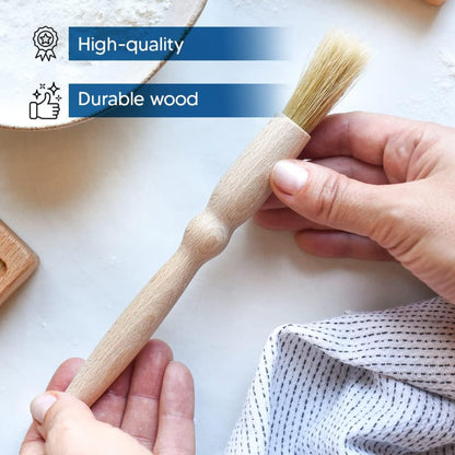 Pastry Brush with Natural Bristle & Wooden Handle