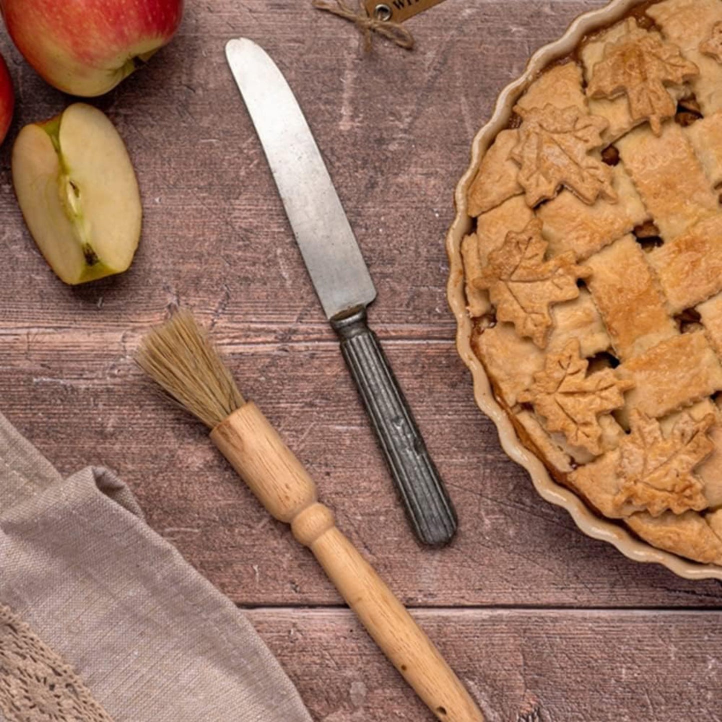 Pastry Brush with Natural Bristle & Wooden Handle