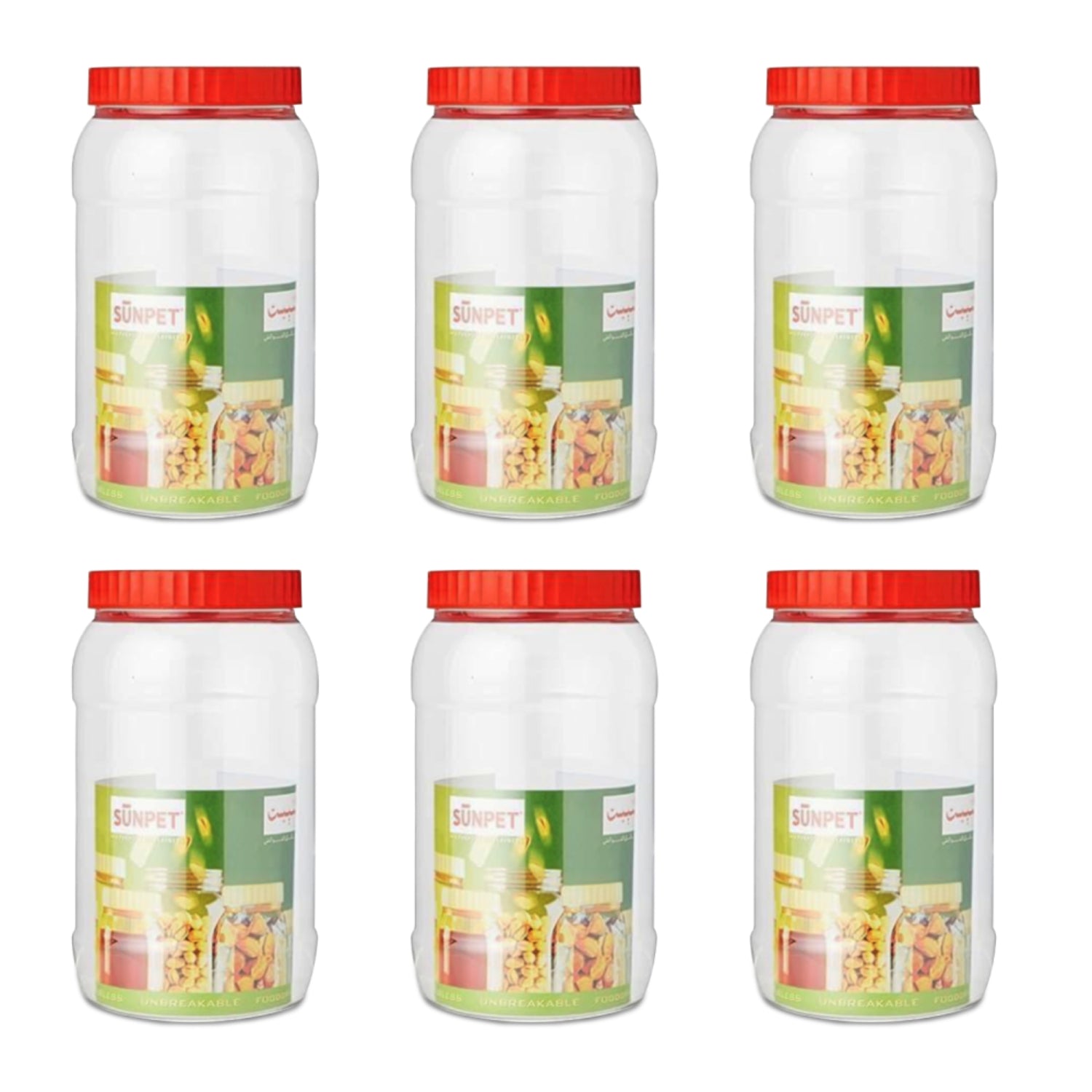 Plastic Storage Jars & Canisters with Screw Top Lids