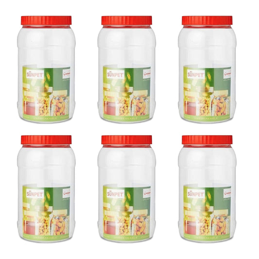 Plastic Storage Jars & Canisters with Screw Top Lids