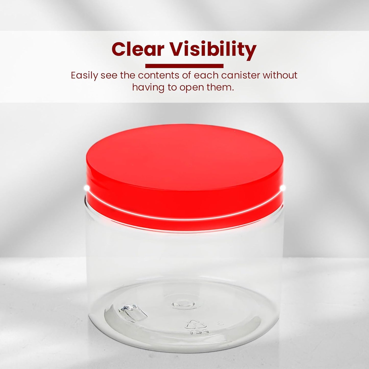 Plastic Storage Jars & Canisters with Screw Top Lids