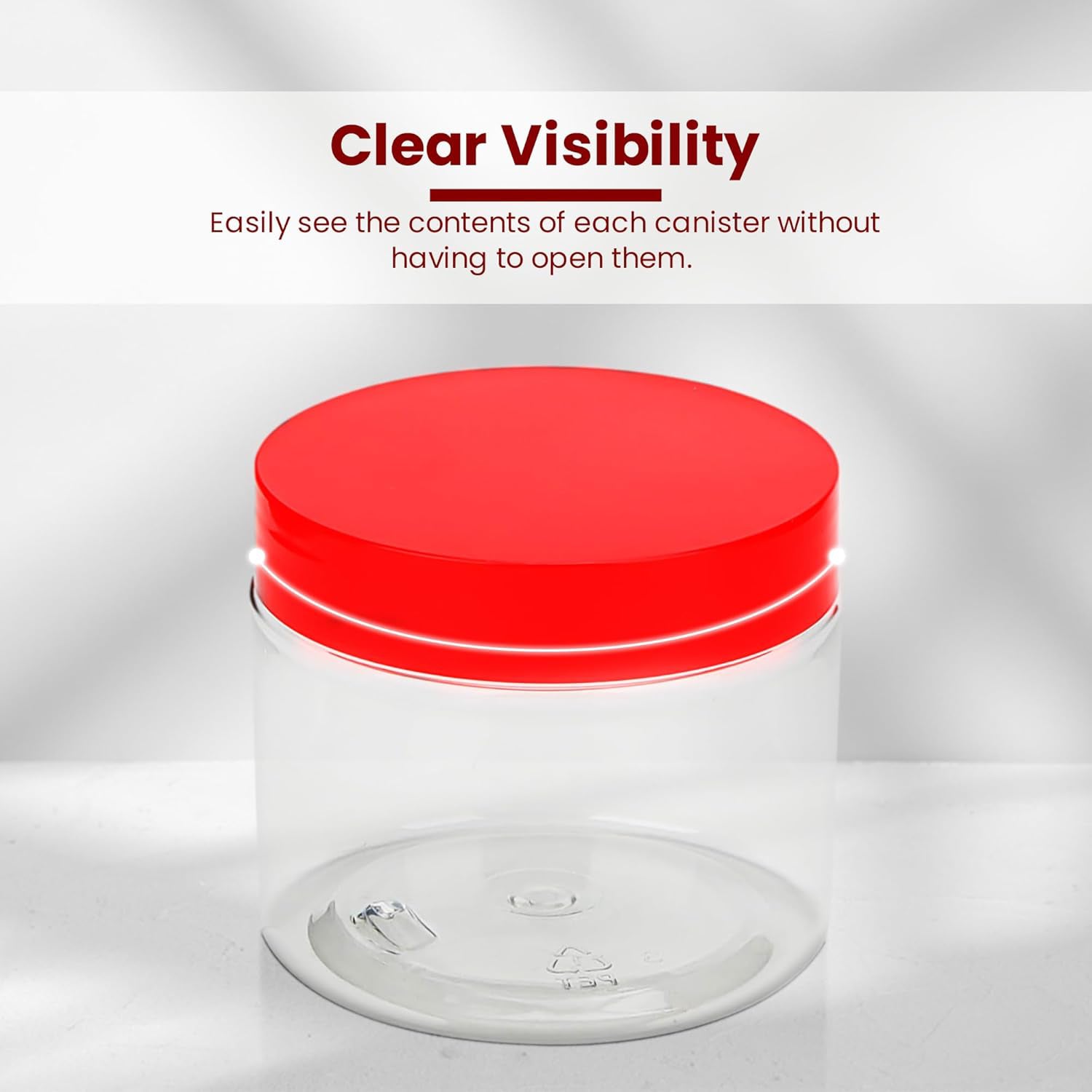 Plastic Storage Jars & Canisters with Screw Top Lids