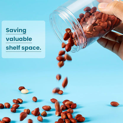 Plastic Storage Jars & Canisters with Screw Top Lids