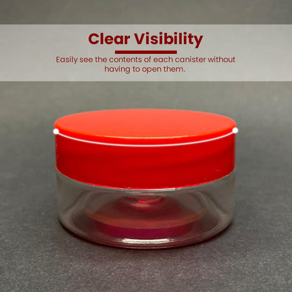 Plastic Storage Jars & Canisters with Screw Top Lids