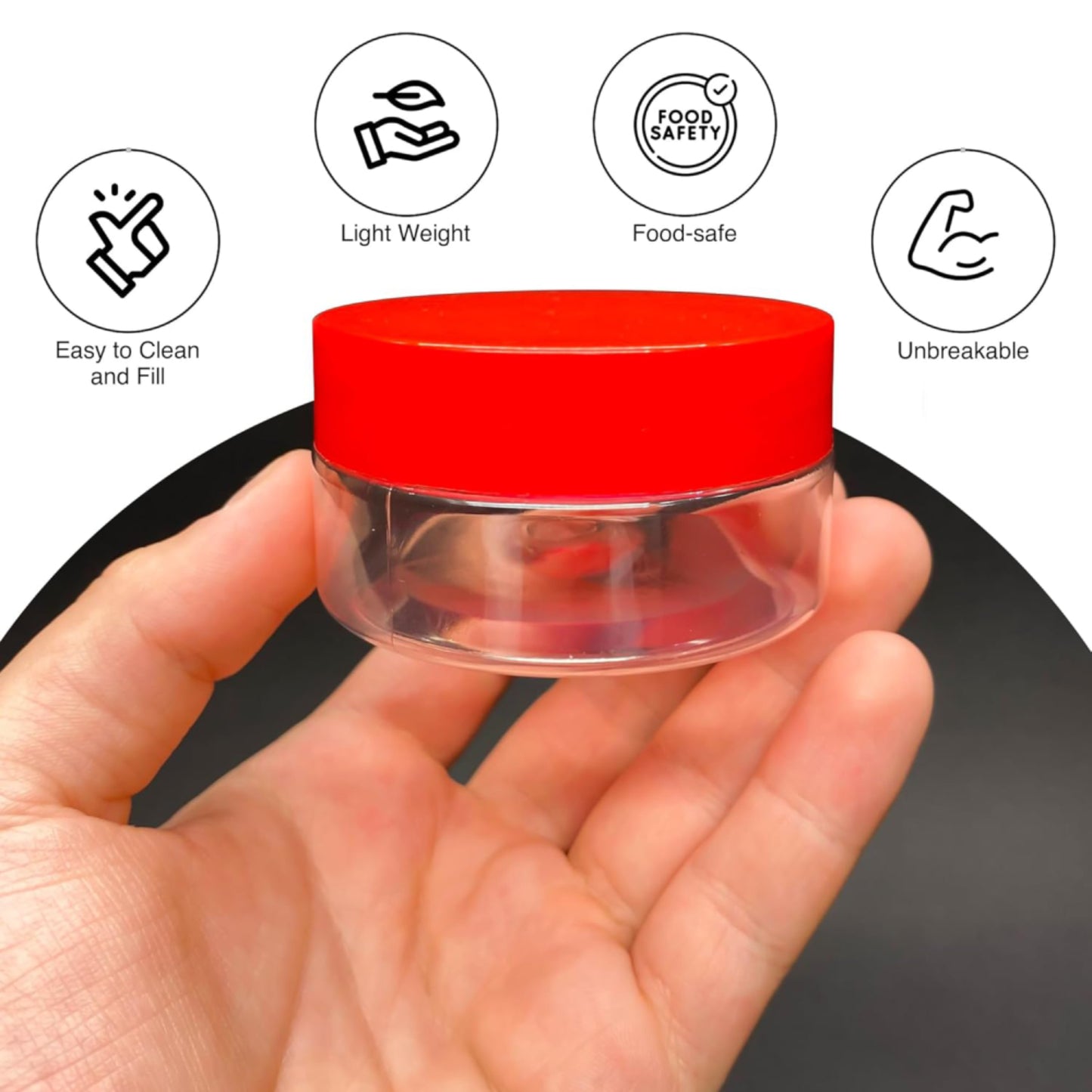 Plastic Storage Jars & Canisters with Screw Top Lids