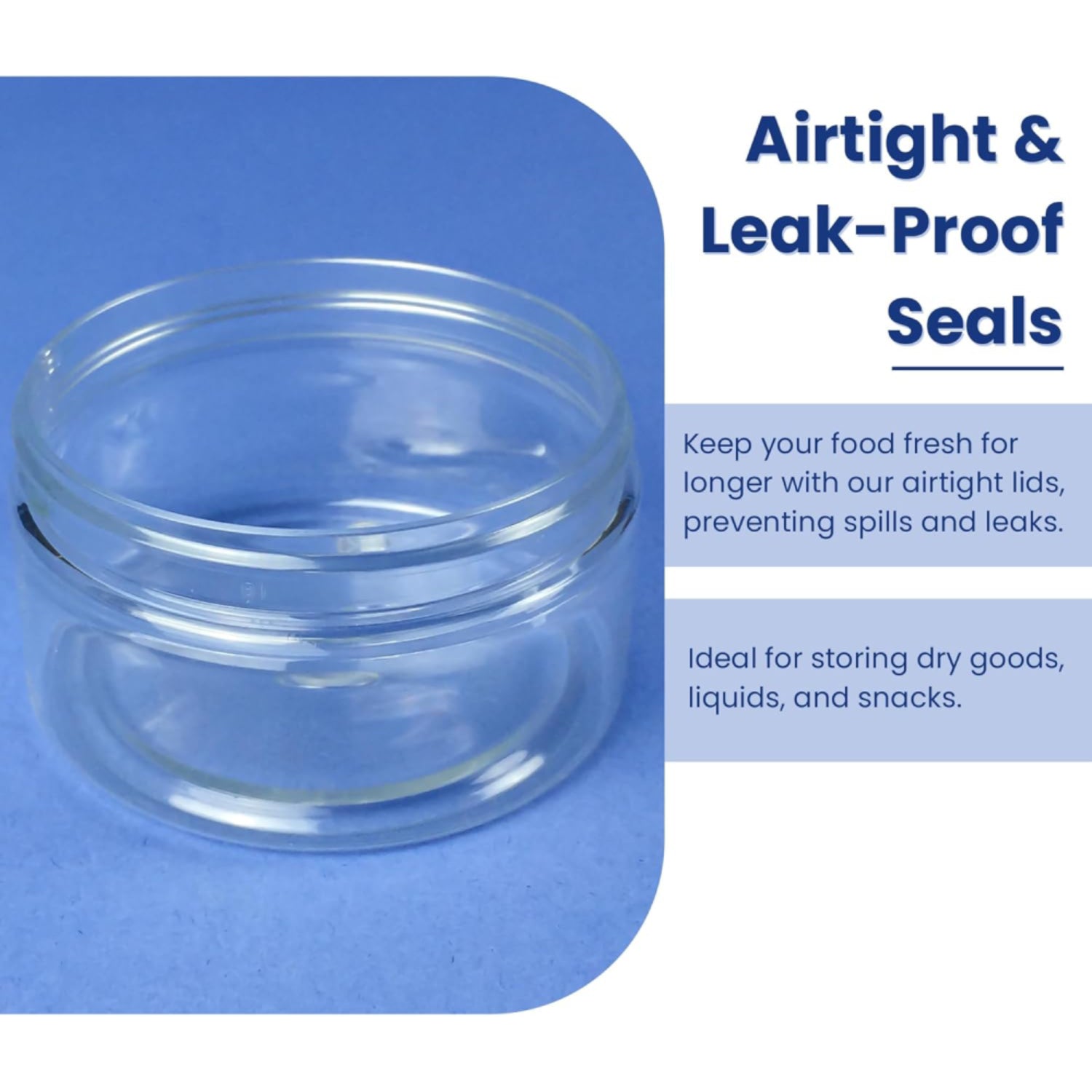 Plastic Storage Jars & Canisters with Screw Top Lids