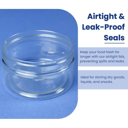 Plastic Storage Jars & Canisters with Screw Top Lids