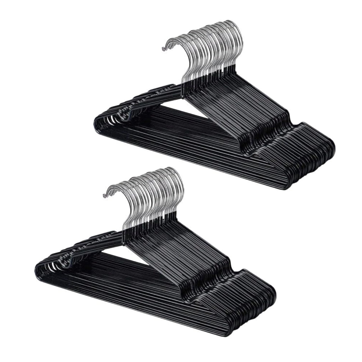 Rubber Coated Premium Black Metal Hangers