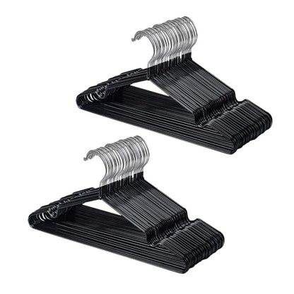 Rubber Coated Premium Black Metal Hangers