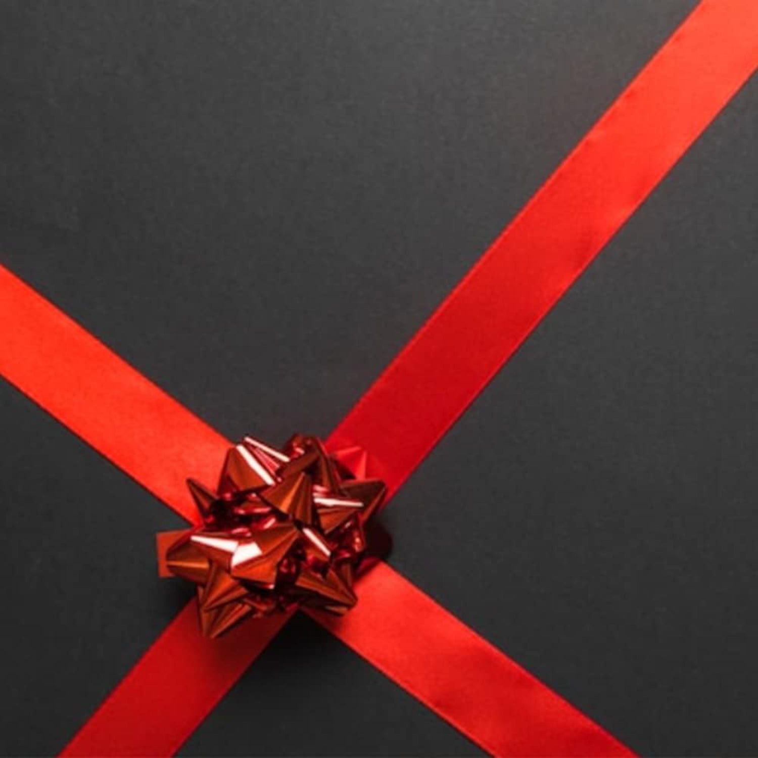 Red Metallic Gift Bows Self Adhesive