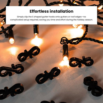 S Shaped Gutter Hooks Black