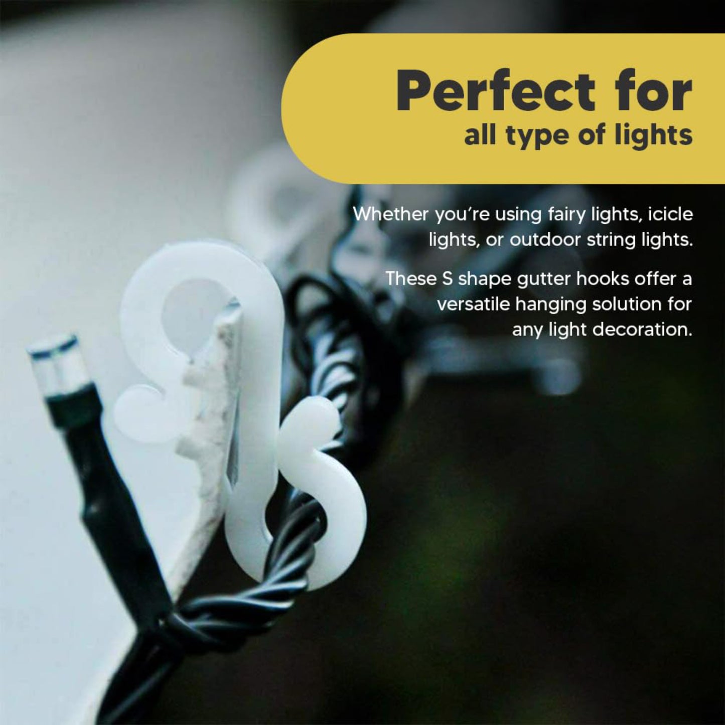 S Shaped Gutter Hooks White