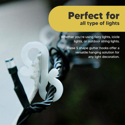 S Shaped Gutter Hooks White