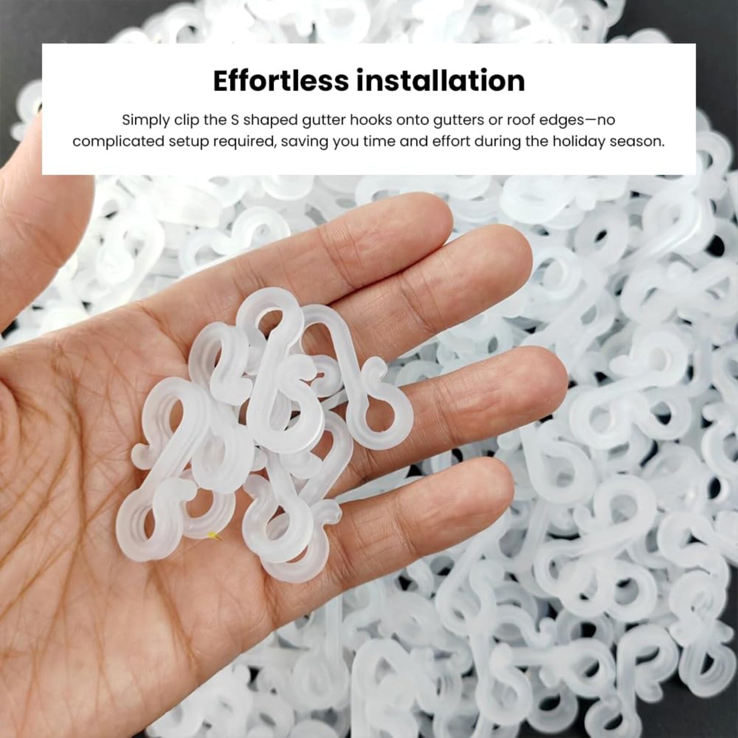 S Shaped Gutter Hooks White