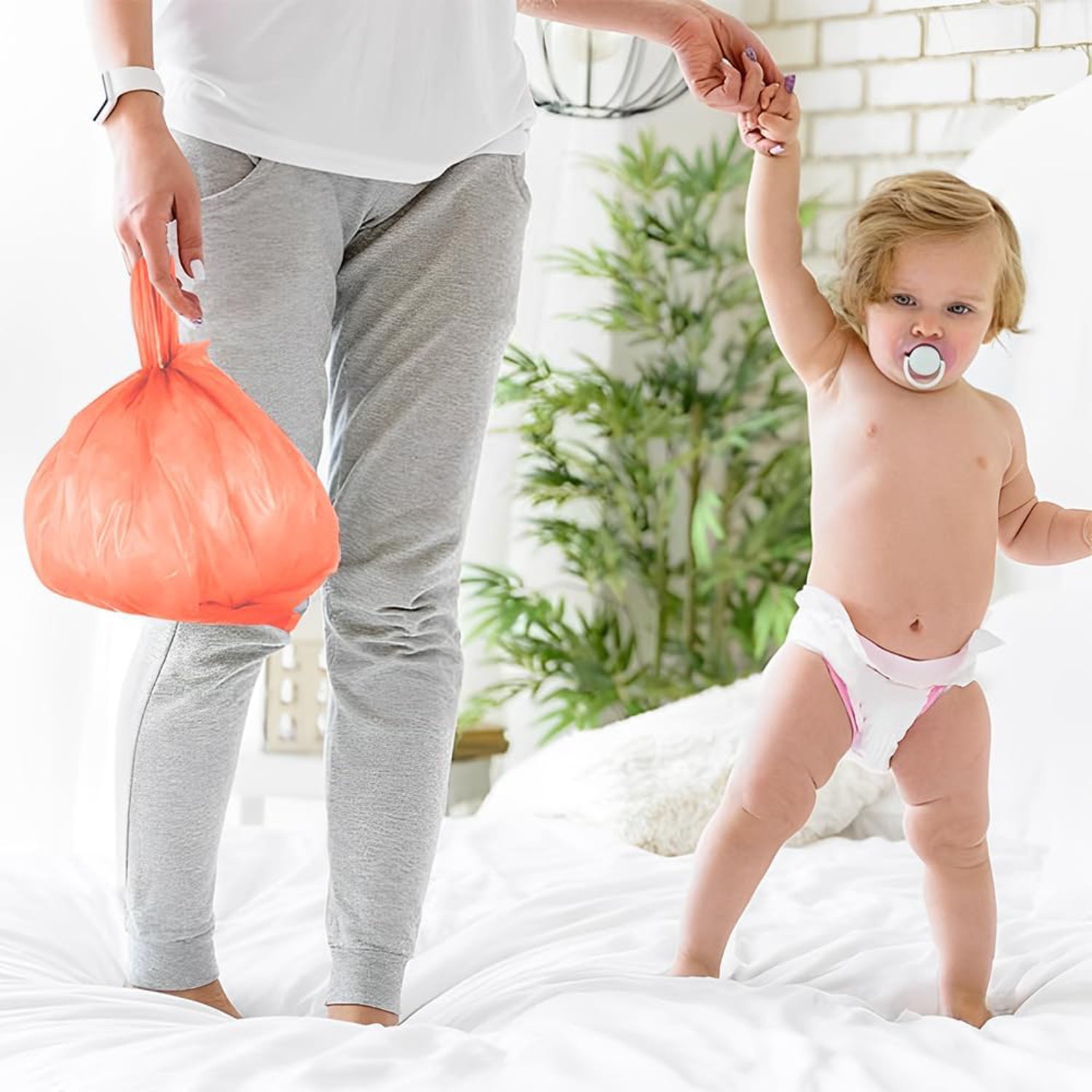 Scented Nappy Bags with Tie Handles