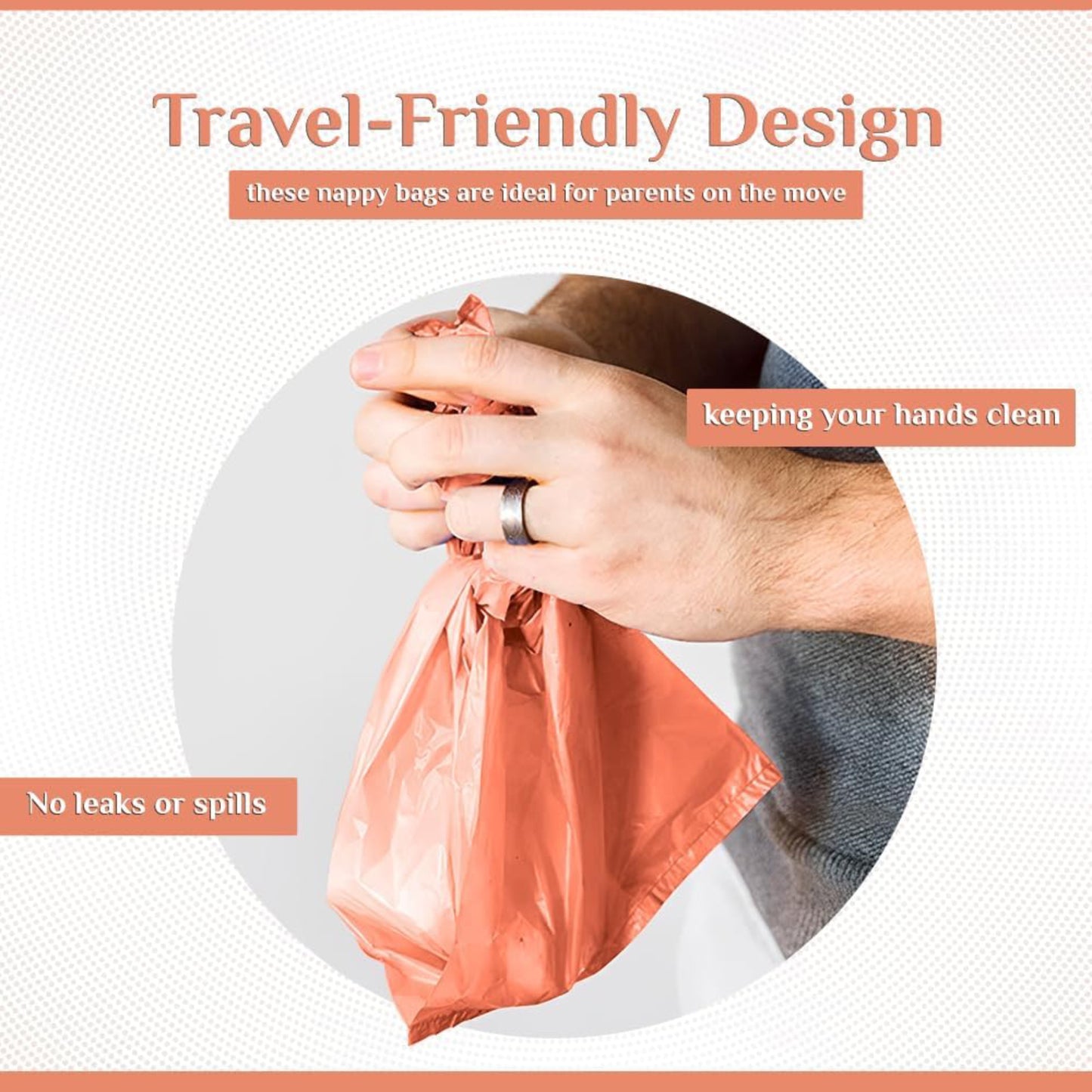 Scented Nappy Bags with Tie Handles