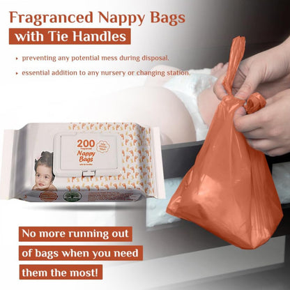 Scented Nappy Bags with Tie Handles