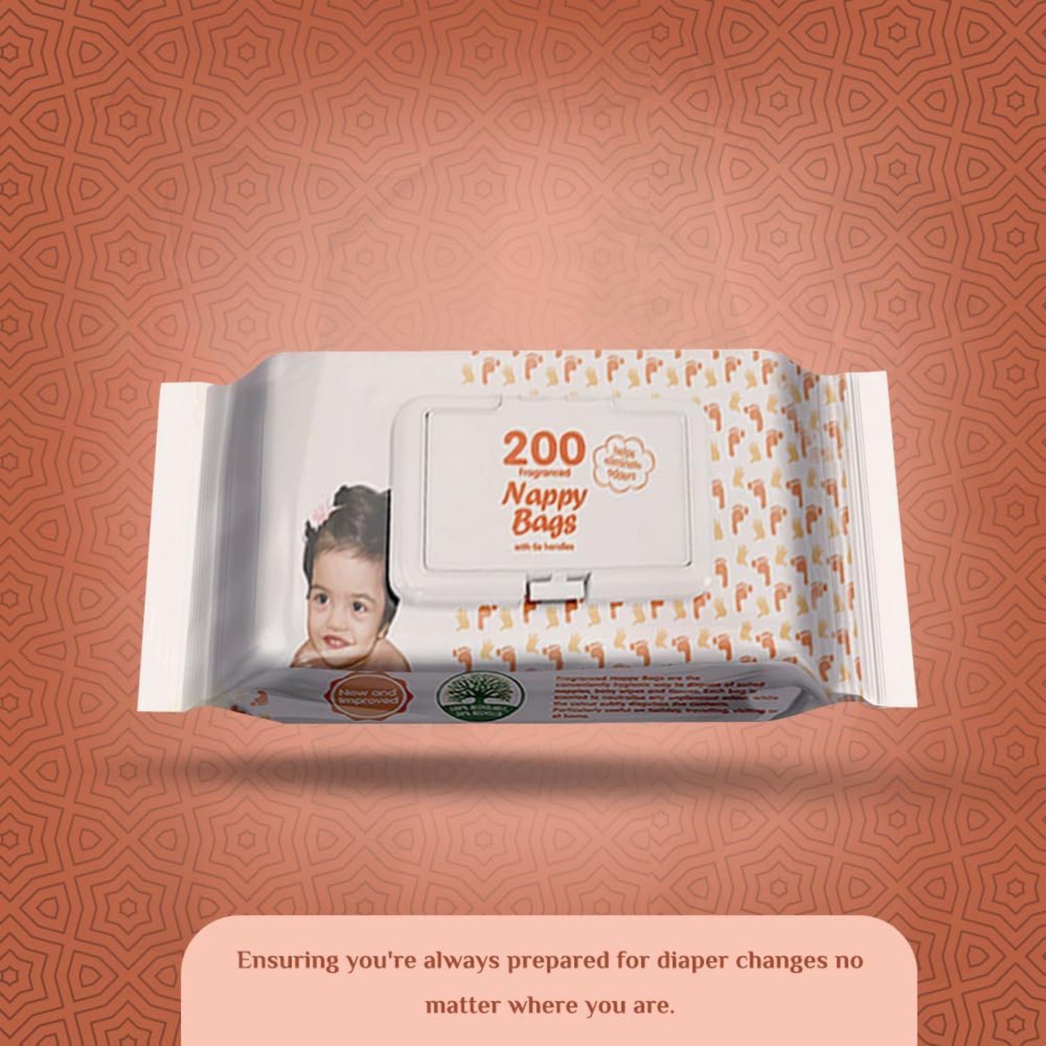 Scented Nappy Bags with Tie Handles