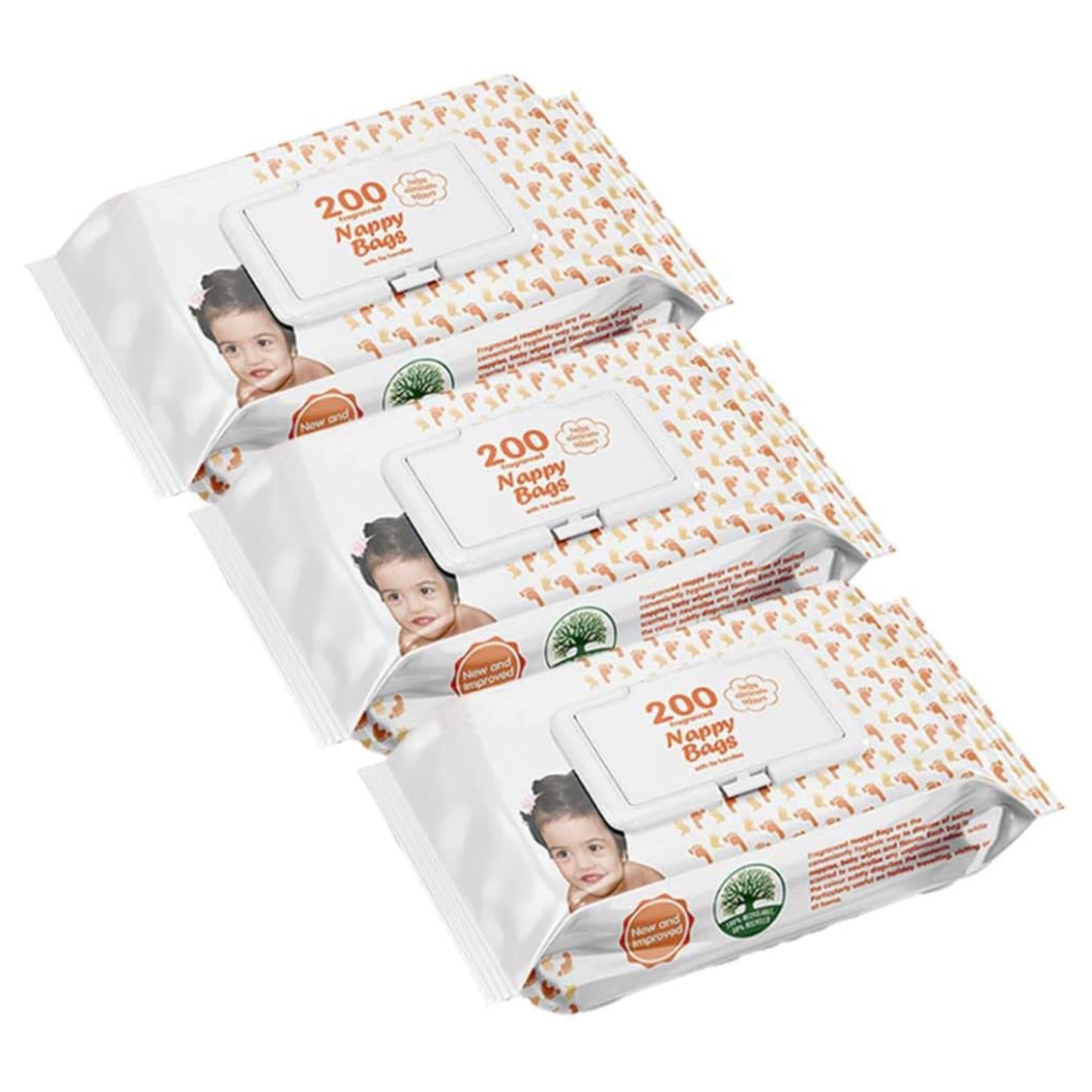 Scented Nappy Bags with Tie Handles