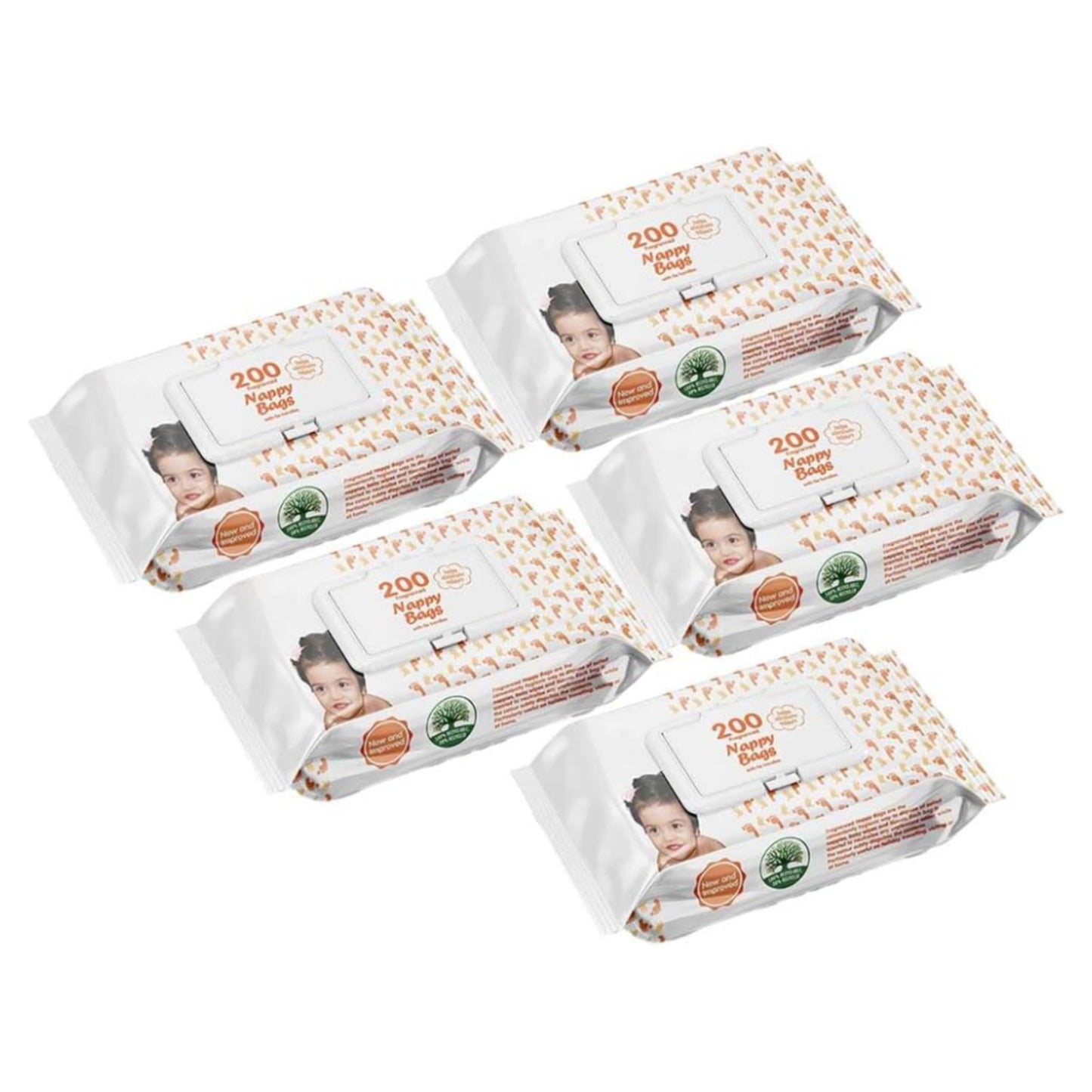 Scented Nappy Bags with Tie Handles