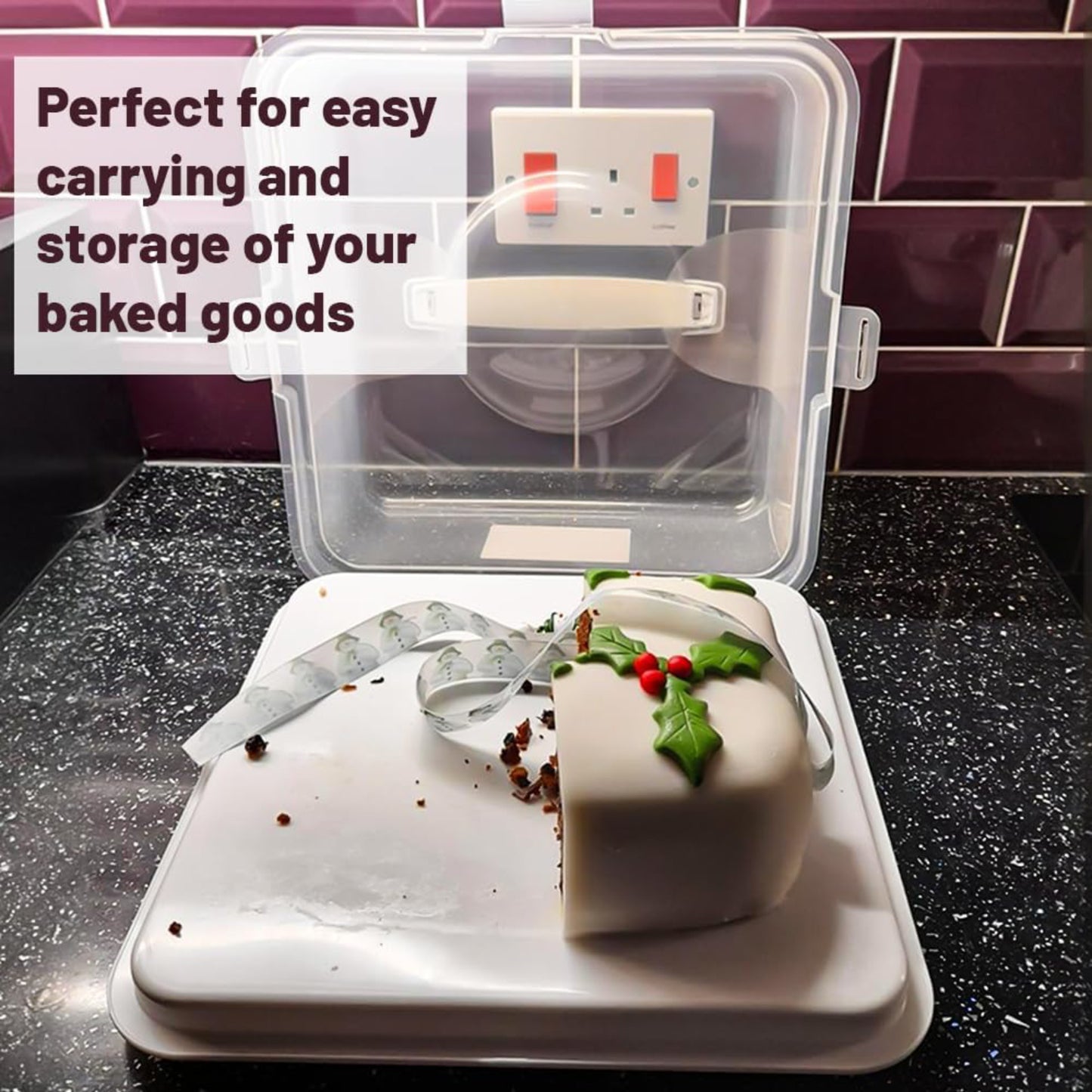 Square Cake Box with Handle